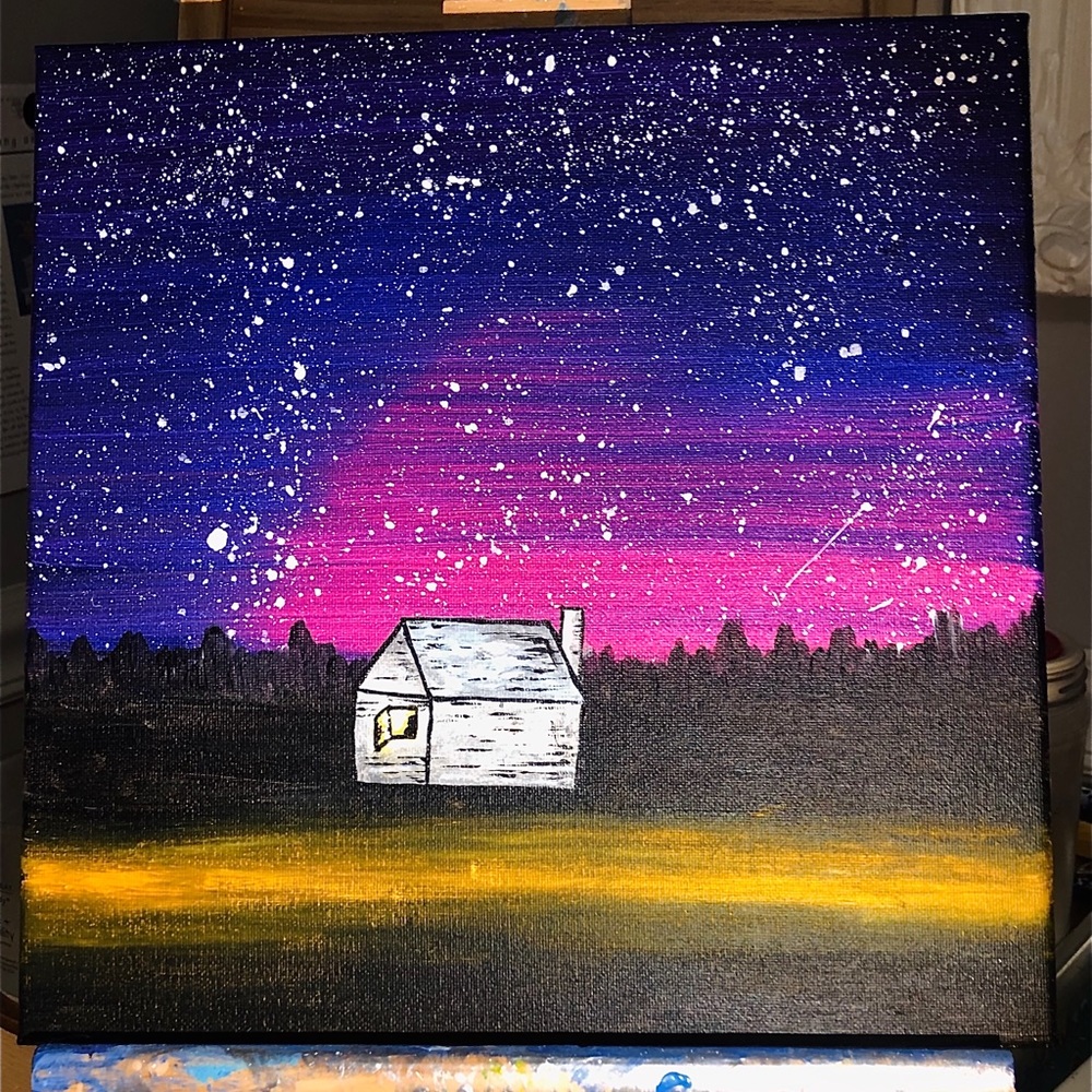 Starry painting handmade